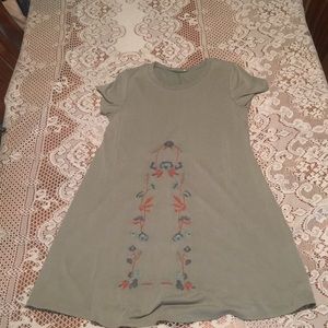 Green and pattern dress